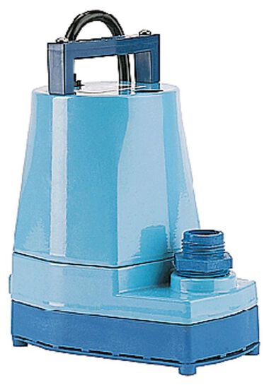 Little Giant Pump 5-MSP Manual Submersible Sump Pump. 1/6HP 110V 25 Ft Cord 1In FNPT Discharge