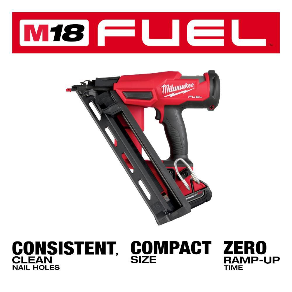 Milwaukee M18 FUEL 15 Gauge Finish Nailer Kit 283921CT from Milwaukee