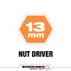 Milwaukee SHOCKWAVE 2-9/16 in. Magnetic Nut Driver 13 mm, small