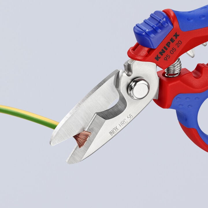 Knipex 6-1/4 Inch Angled Electricians Shear, large image number 3