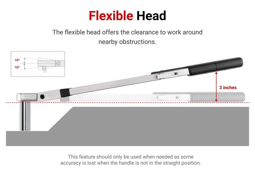 Tekton 1/2 Inch Drive 72-Tooth Split Beam Torque Wrench (70-350 Nm), large image number 6