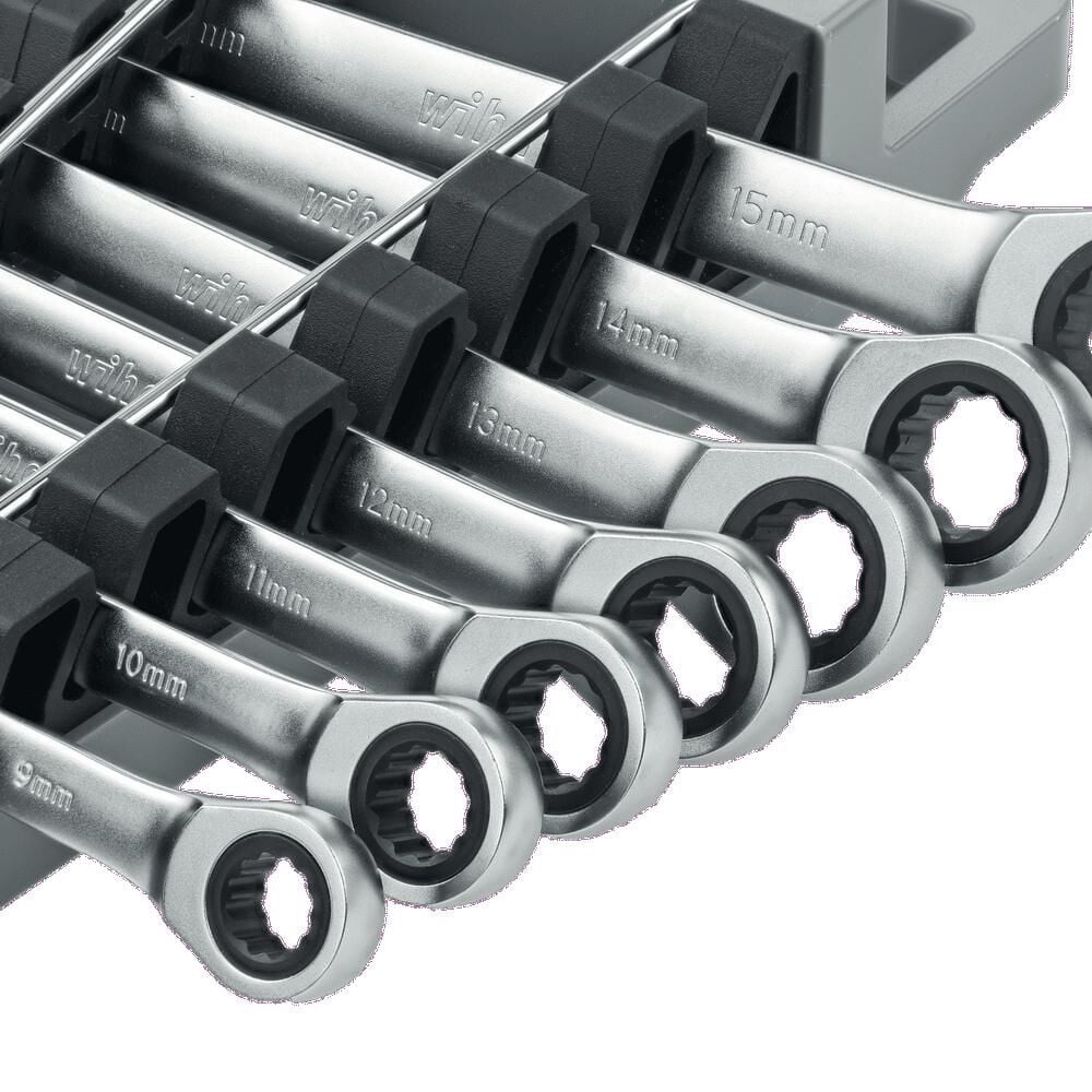 Wiha Combination Ratchet Wrench Set Metric 7pc, large image number 3