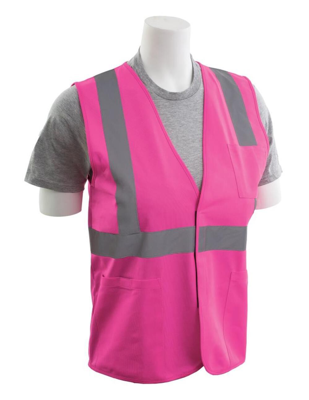 ERB S762P Non ANSI Unisex Hi Viz Pink Safety Vest – Size XL – 61333
