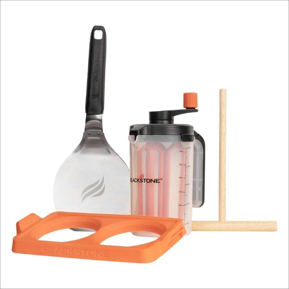 Blackstone 4 Piece Essential Breakfast Kit with Spatula Mixer Spreader and Tray – 5461
