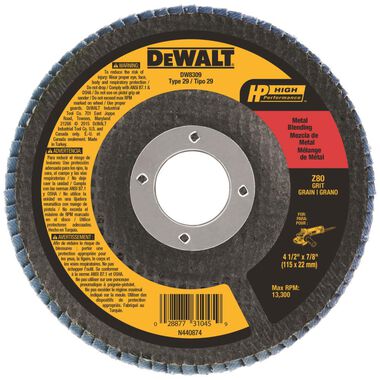 DEWALT 4-1/2-in x 7/8-in 80 Grit Zirconia Flap Disc, large image number 0