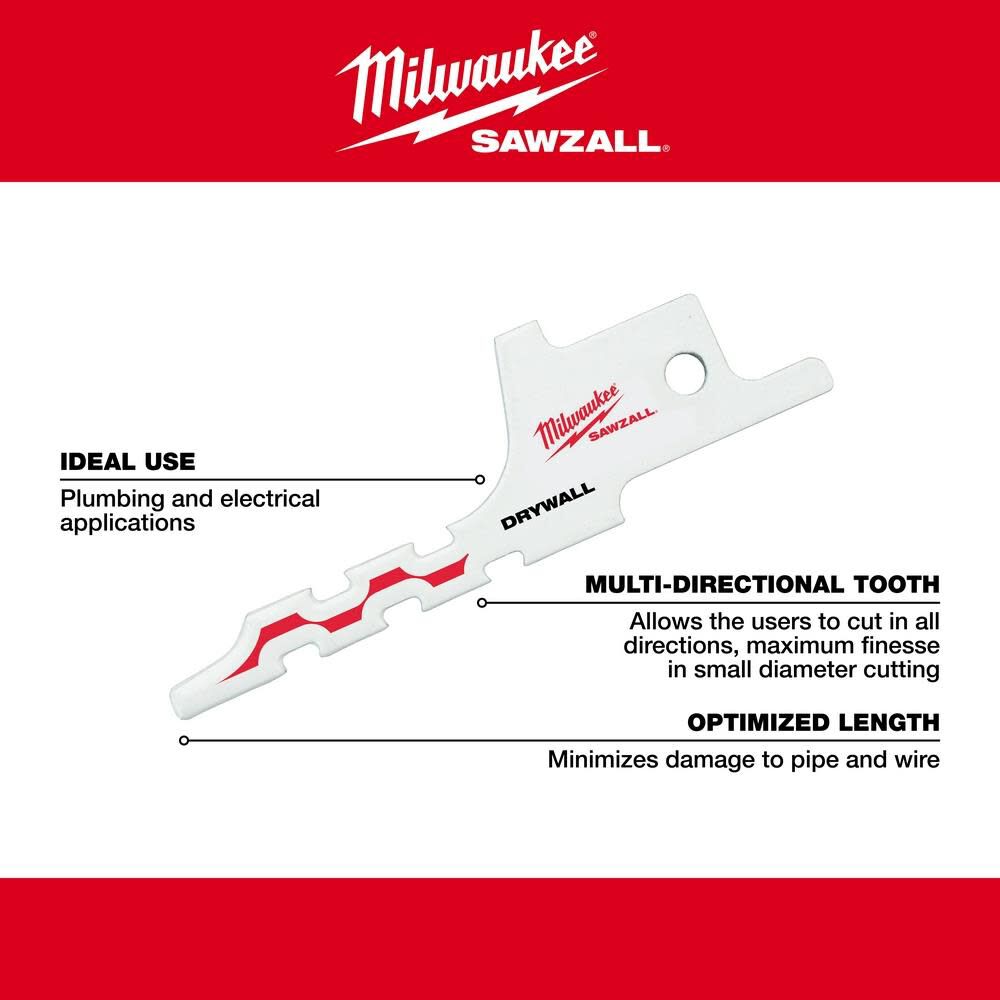 Milwaukee Drywall Sawzall Blade 48001640 Acme Tools