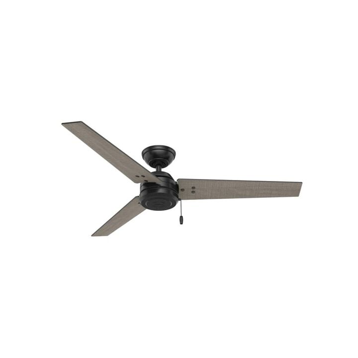 Hunter Fan Cassius Ceiling Fan 52in Matte Black/Grey Walnut Stripe, large image number 1