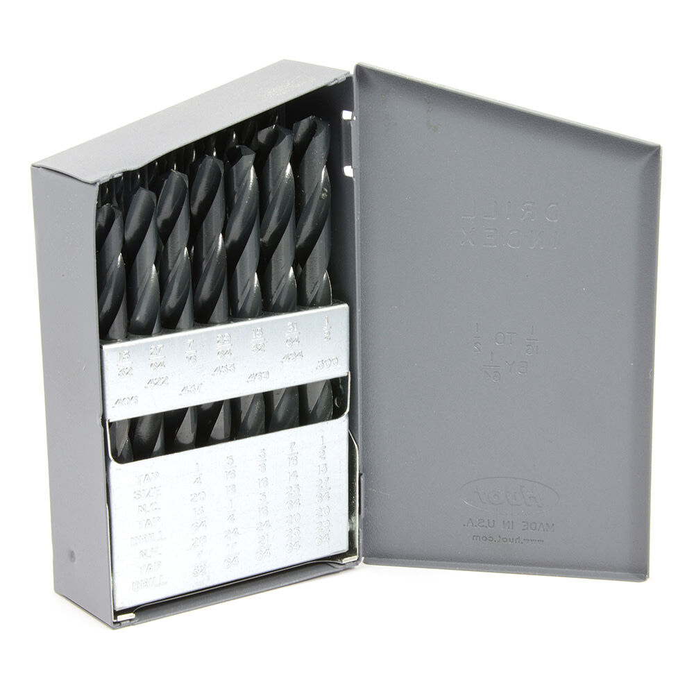 Forney Industries 29-Piece Jobber Length Drill Bit Set, High Speed Steel (HSS), 135 Degree Split Point, large image number 1