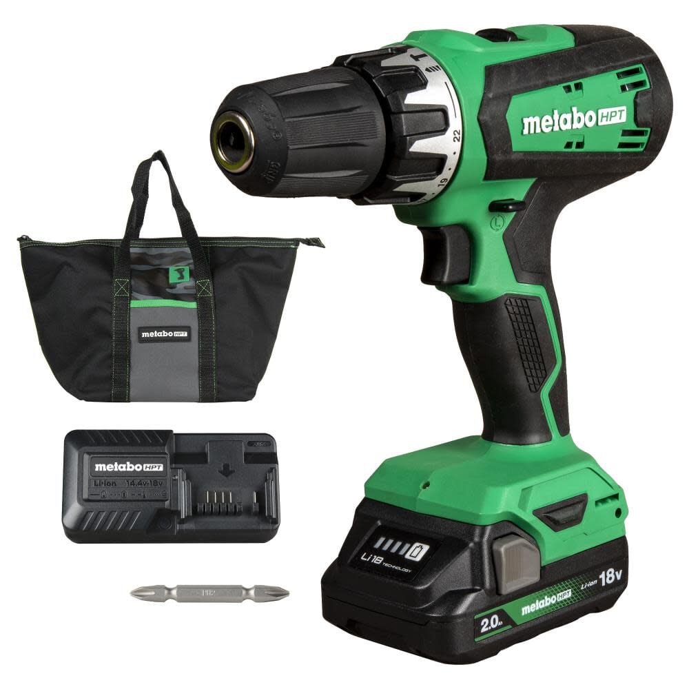 Metabo HPT 18V Drill Driver Cordless Brushed Kit - DS18DFXM