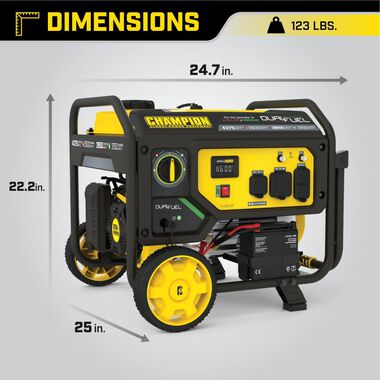 Champion Power Equipment Generator Dual Fuel Portable with Electric Start 3500 Watt, large image number 6