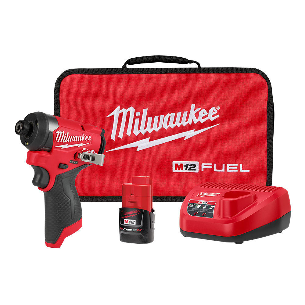 Milwaukee M12 FUEL 1/4 Inch Hex Impact Driver Kit, large image number 1