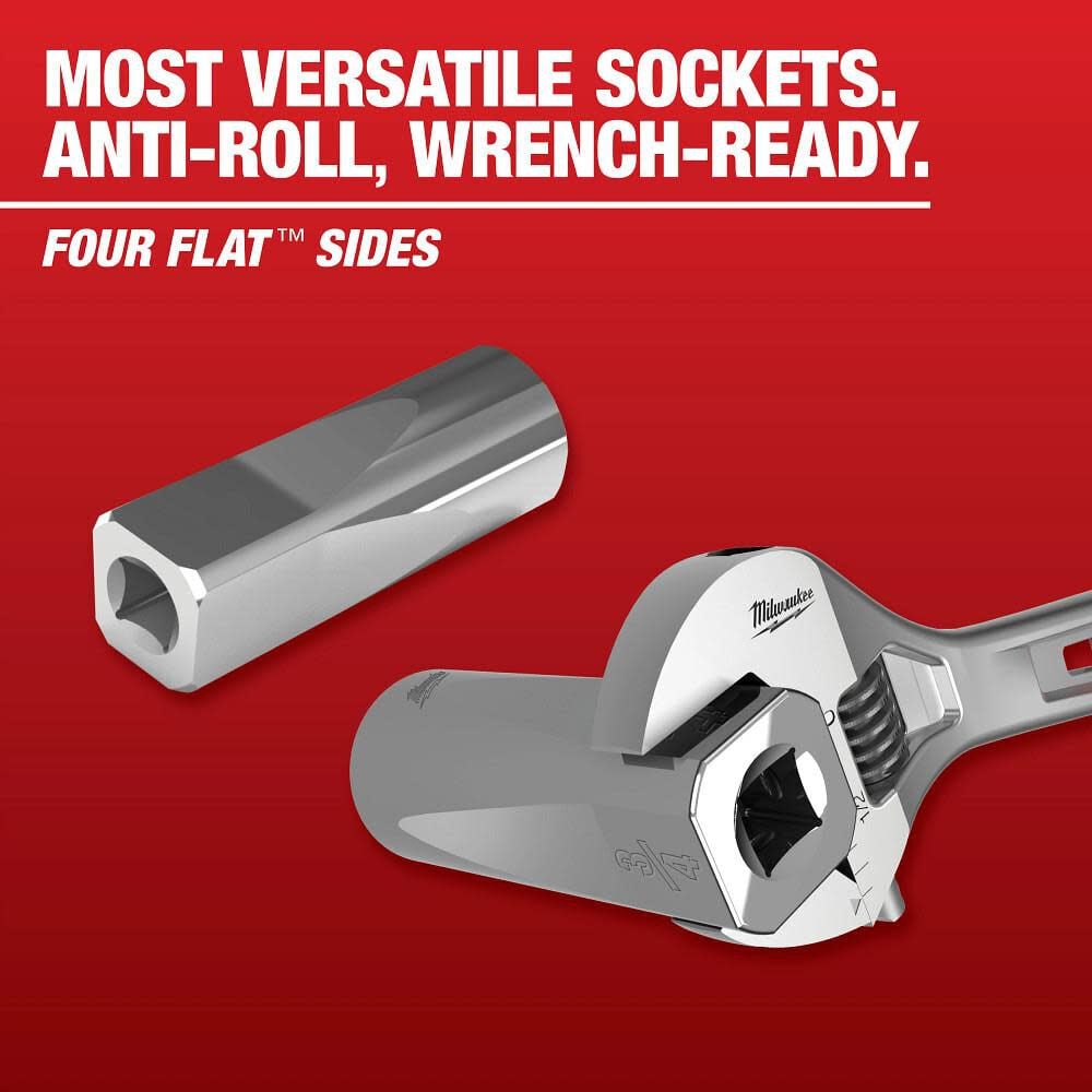 Milwaukee 22 Pc 1 2 In Socket Wrench Set Sae 48 22 9410 - Image 4