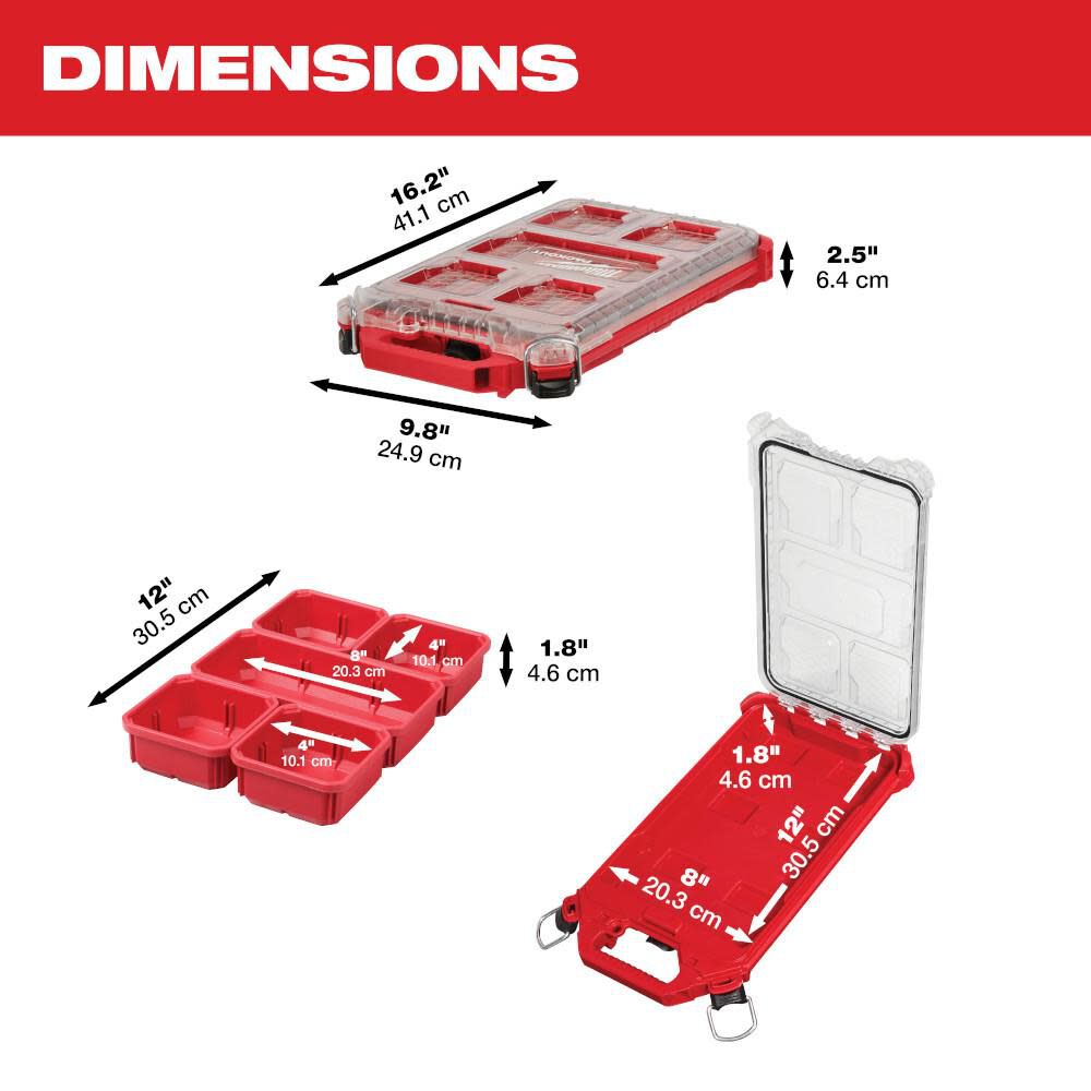Milwaukee PACKOUT Compact Low-Profile Organizer, large image number 3