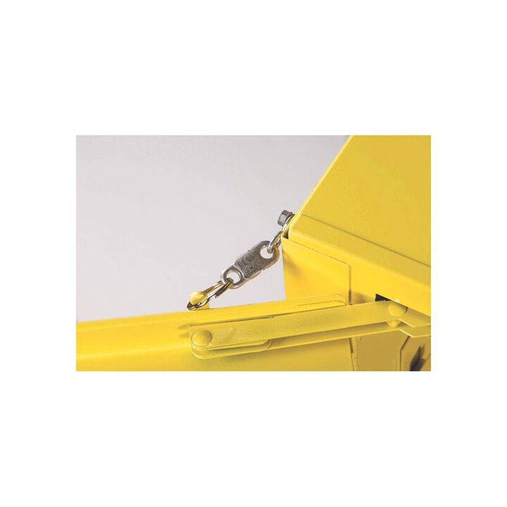 Justrite 12 Gallon Yellow Steel Self Close Flammable Cabinet, large image number 4
