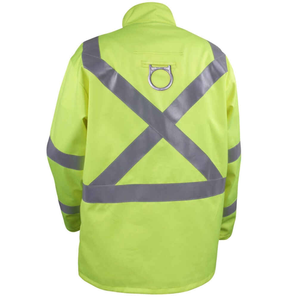 Black Stallion Welding Jacket 9oz Lime Green FR Cotton 4X, large image number 2