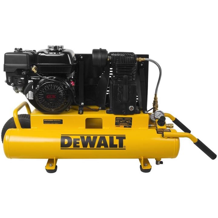DEWALT 8 Gallon Portable 150 PSI Gas Twin Stack Air Compressor, large image number 9