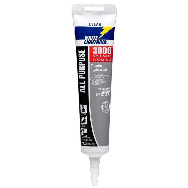 White Lightning 3006 Advanced Formula Caulk White 55 floz