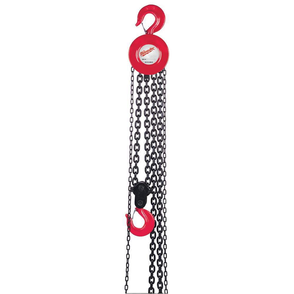 Milwaukee 5 Ton 8 Ft. Lift Hand Chain Hoist – 9780-20
