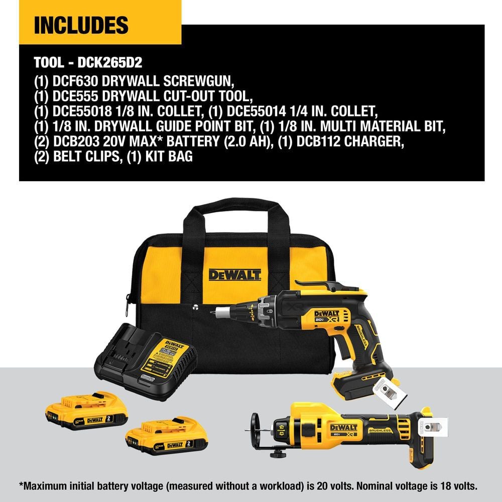 DEWALT 20V MAX XR 2 Tool Combo Kit, large image number 4