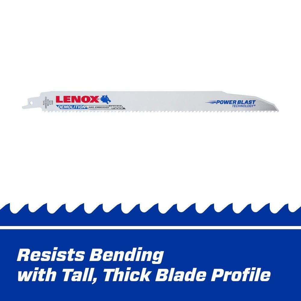 Lenox Demolition Reciprocating Saw Blade Bi-Metal 12 Inch 6 TPI 25 Pieces, large image number 5