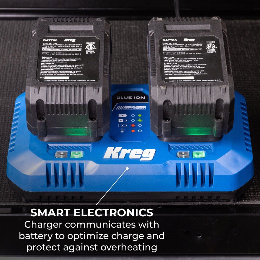 Kreg 20V BlueIon Dual Fast Charger, large image number 6