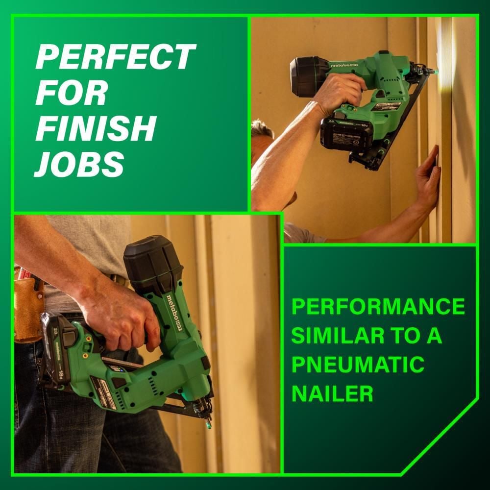 Metabo HPT 18V MultiVolt Brushless 15-Gauge Angled Finish Nailer 2 Ah Kit, large image number 4