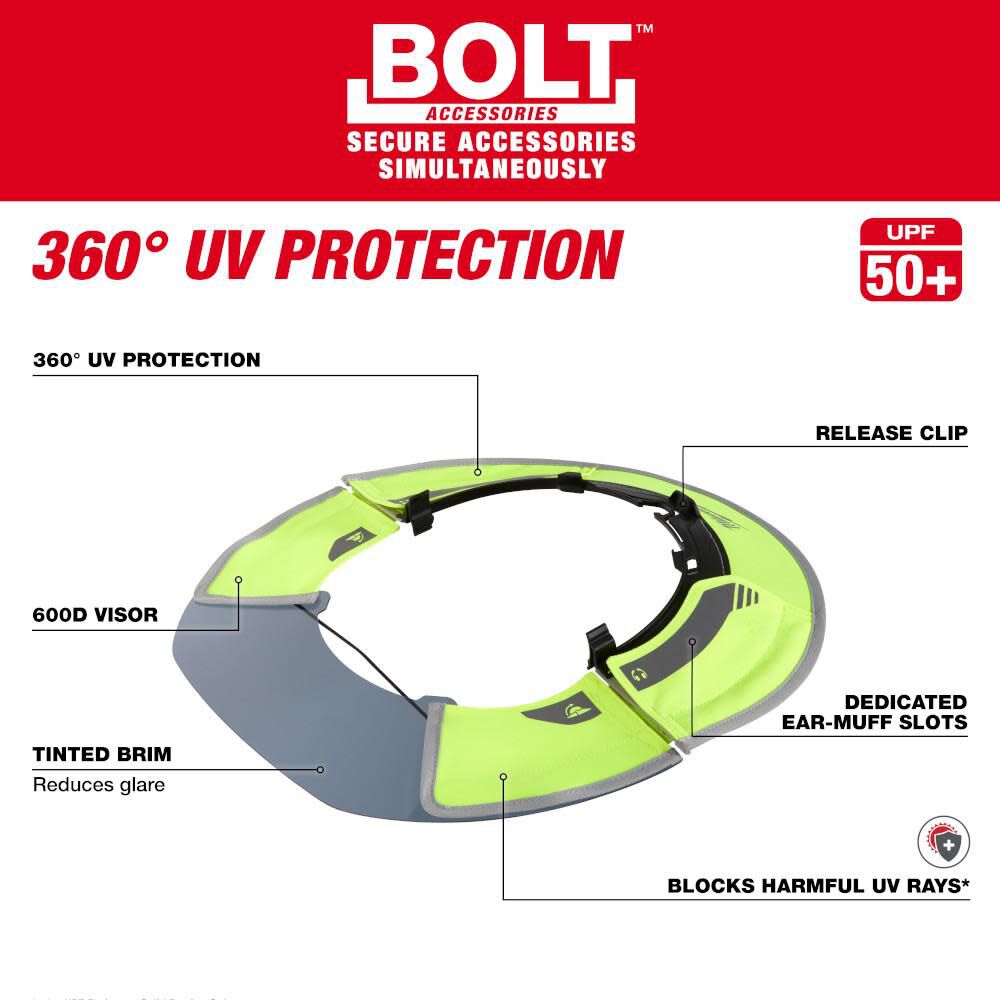 Milwaukee BOLT Sun Visor 48-73-1073 - Acme Tools