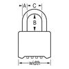 Master Lock 2 Inch x 2 Inch Zinc Body 4-Digit Locking Combination Padlock, small image number 5