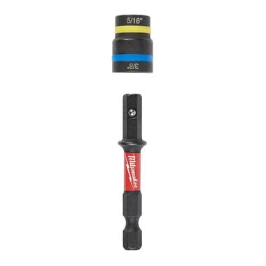 Milwaukee SHOCKWAVE Impact Duty 5/16 in and 3/8 in x 2-1/2 in QUIK-CLEAR 2-in-1 Magnetic Nut Driver