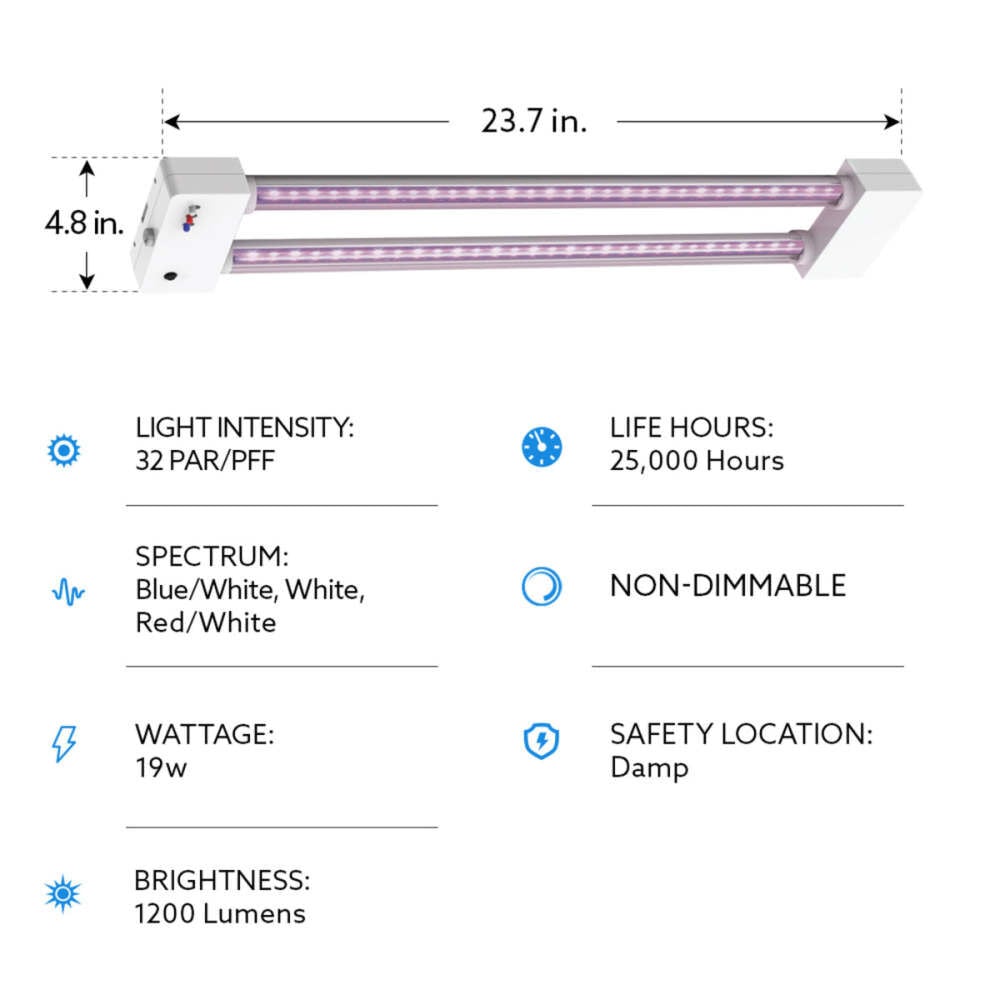 Feit Electric 19W 1200 Lumens LED Selectable Spectrum Grow Light, large image number 9
