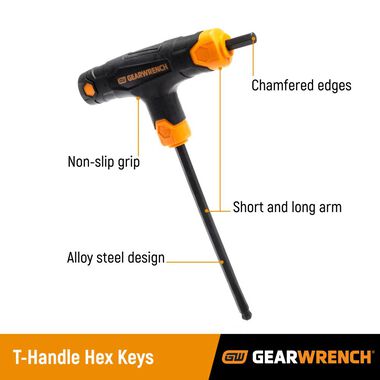 GEARWRENCH Hex Key Set SAE/Metric T Handle 14pc, large image number 3