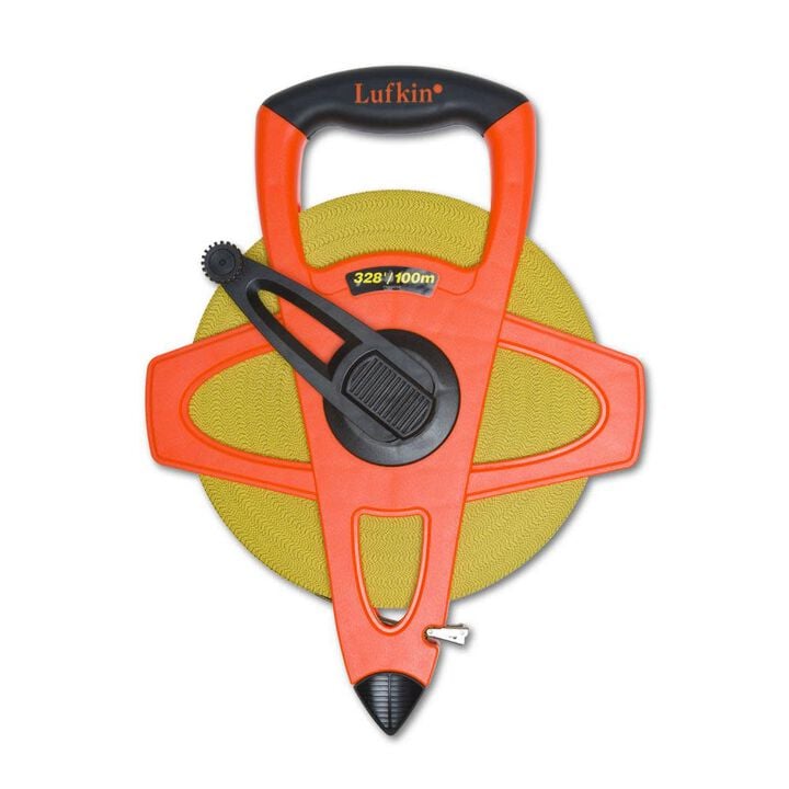 Crescent Lufkin 1/2 In. x 100 Ft. Hi-Viz Orange Fiberglass Tape Measure Feet & Inches, large image number 0