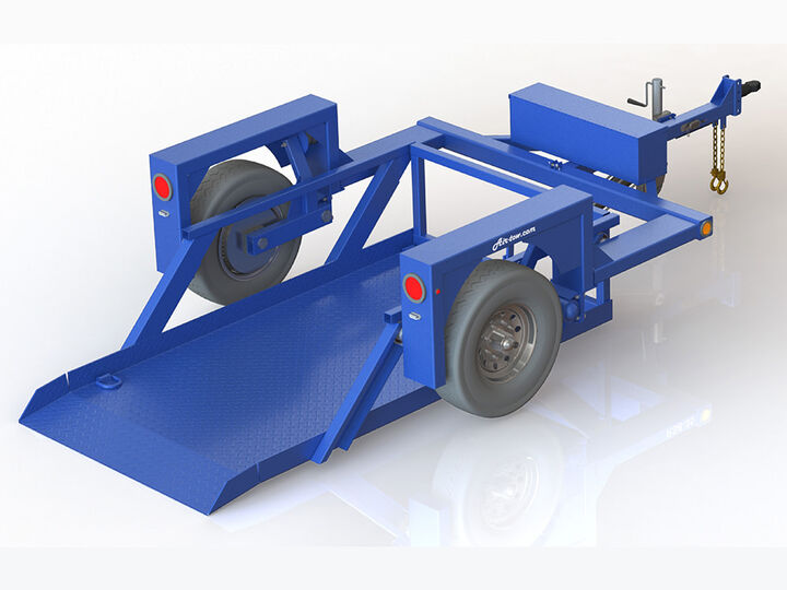 Air-Tow Trailers 8' 6in x 4' 4in Drop Deck Flatbed Trailer - 3500 lb. Cap