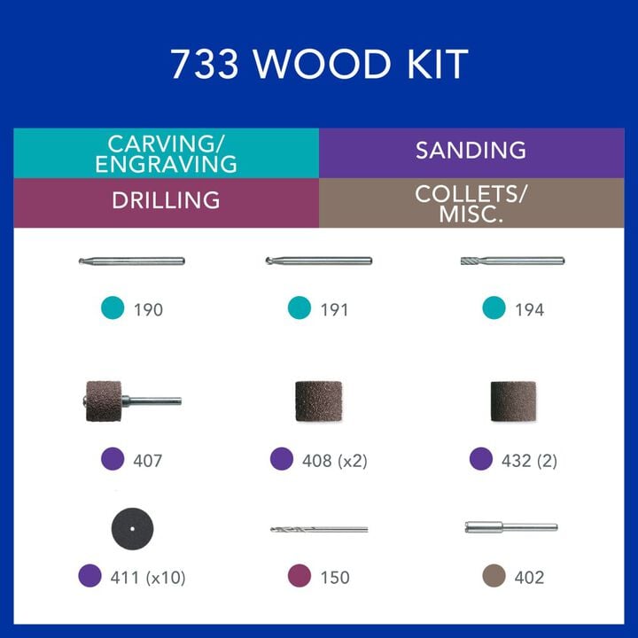 Dremel Wood Working Accessory Kit 20pc, large image number 2