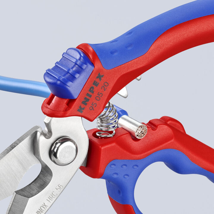 Knipex 6-1/4 Inch Angled Electricians Shear, large image number 10