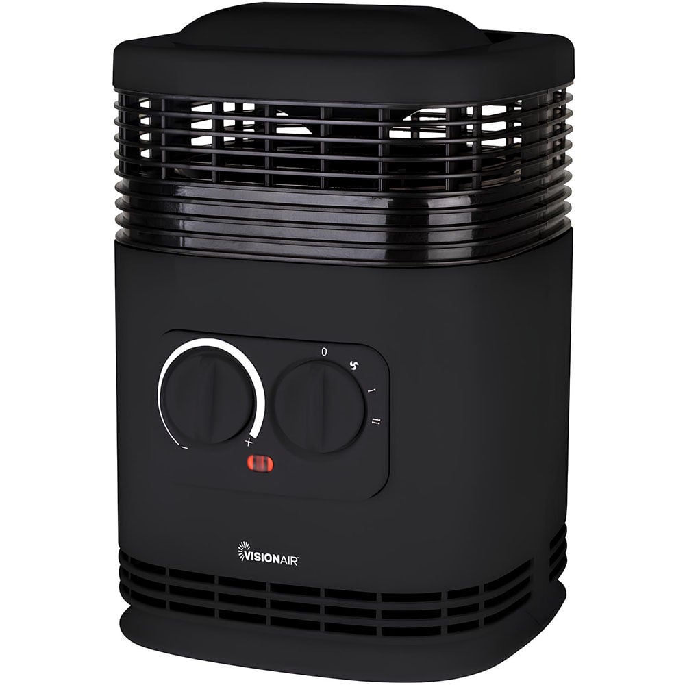 VisionAir 10 In. 750/1500W 5118 Btu 161 Sq-Ft. 360 degree Ceramic Heater, large image number 1