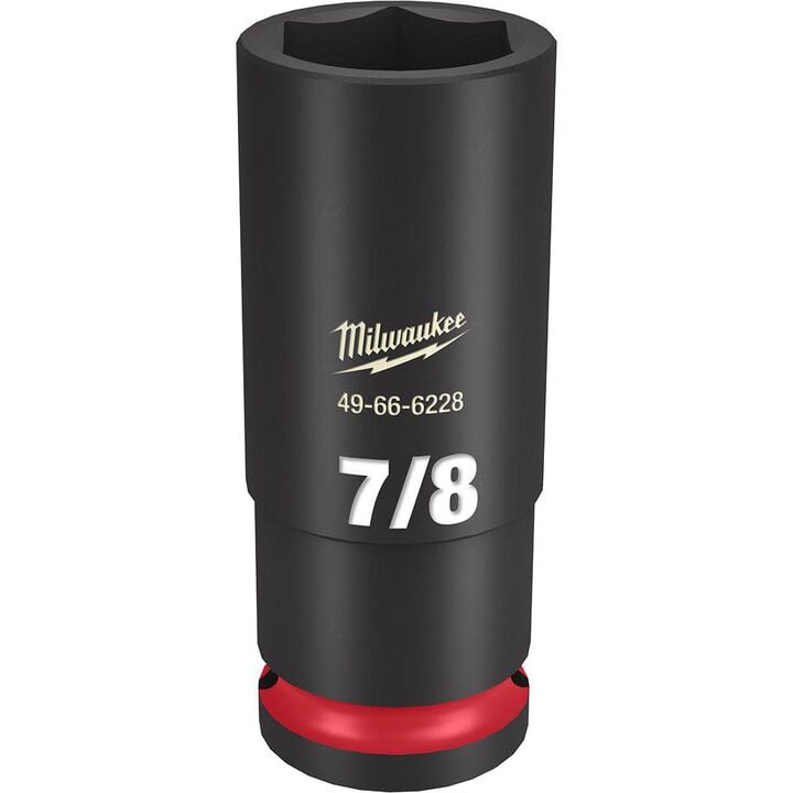 Milwaukee SHOCKWAVE Impact Duty Socket 1/2in Drive 7/8in Deep 6 Point, large image number 0