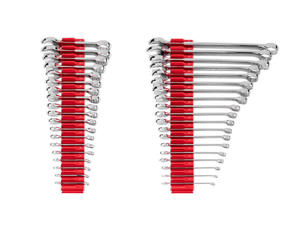 Tekton Stubby/Standard Combination Wrench Set, Organizers, 38 Pieces - WCB95904