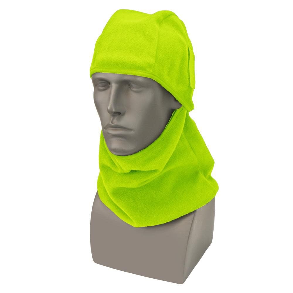 Radians Nordic Blaze 3 in 1 Fleece Balaclava High Visibility Green Universal Size, large image number 2