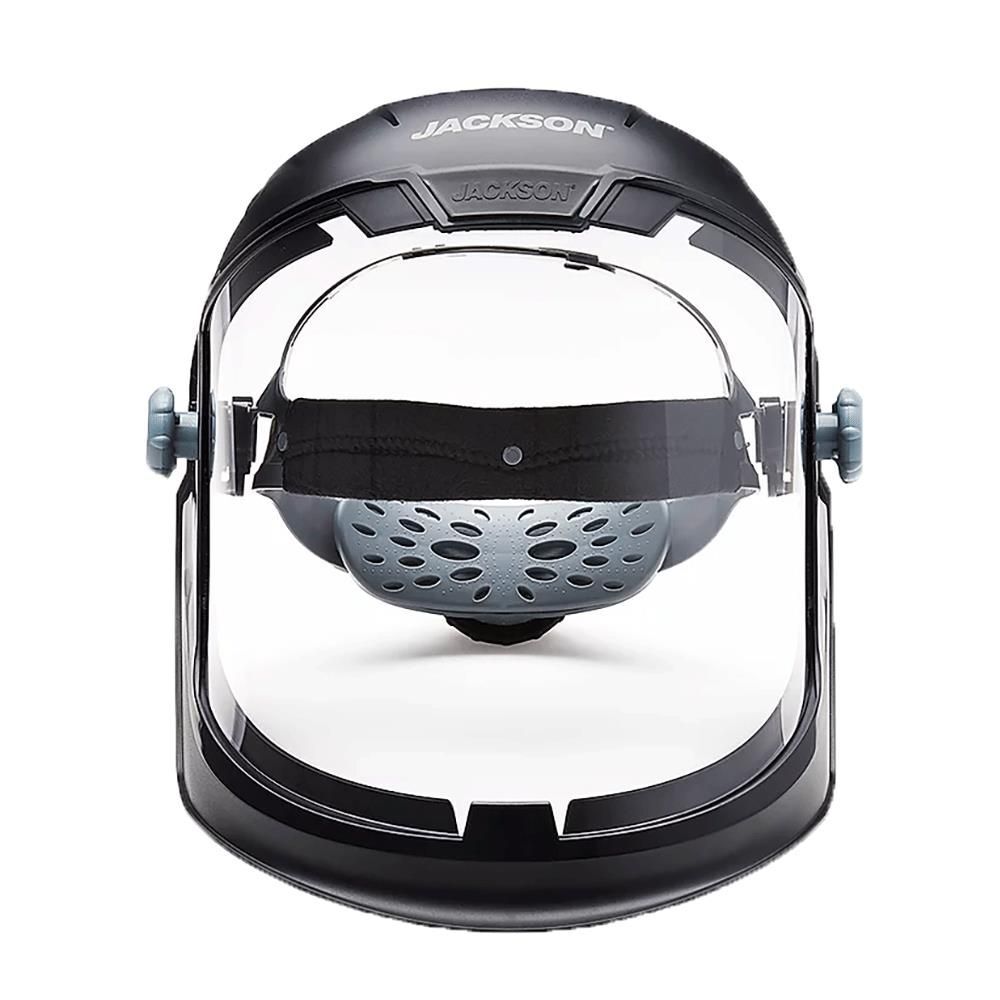 Jackson Safety Lightweight MAXVIEW Premium Face Shield with Ratcheting Headgear Clear Tint Uncoated Black, large image number 8
