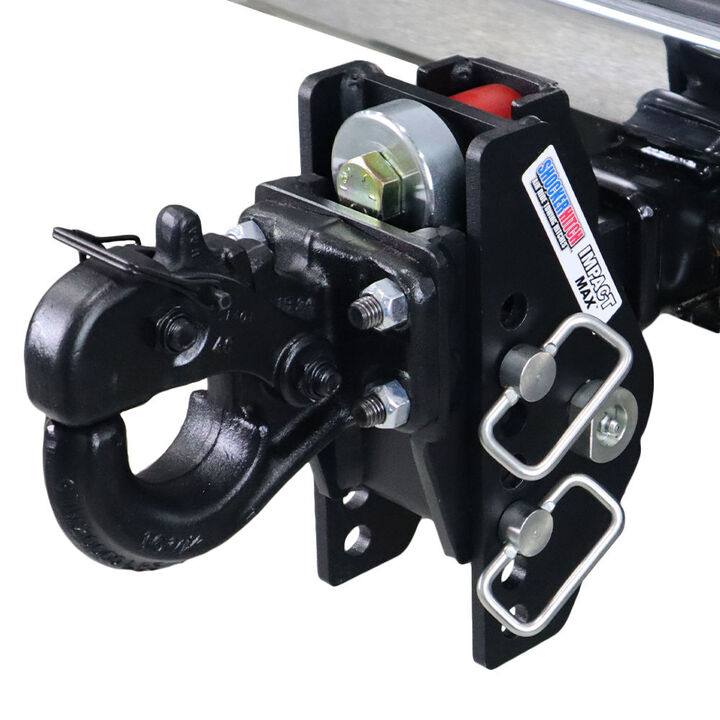 Shocker Hitch 20K Impact Max 2 Inch Cushion Hitch & Pintle Hook Mount - Military Style Hitch
