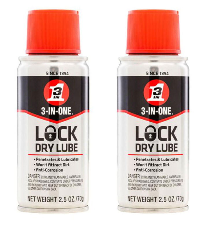 3-In-One Lock Dry Lube, 2.5 oz, 2pk, large image number 1
