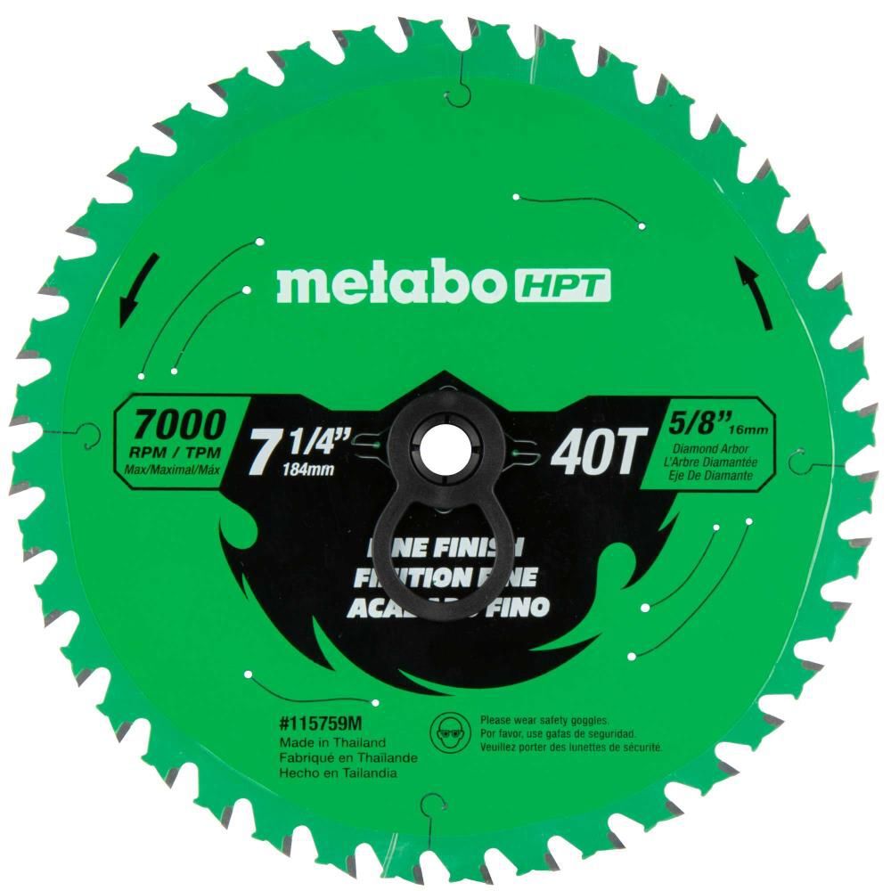 Metabo HPT Fine Finish 7-1/4 Inch 40-Tooth Saw Blade, large image number 2