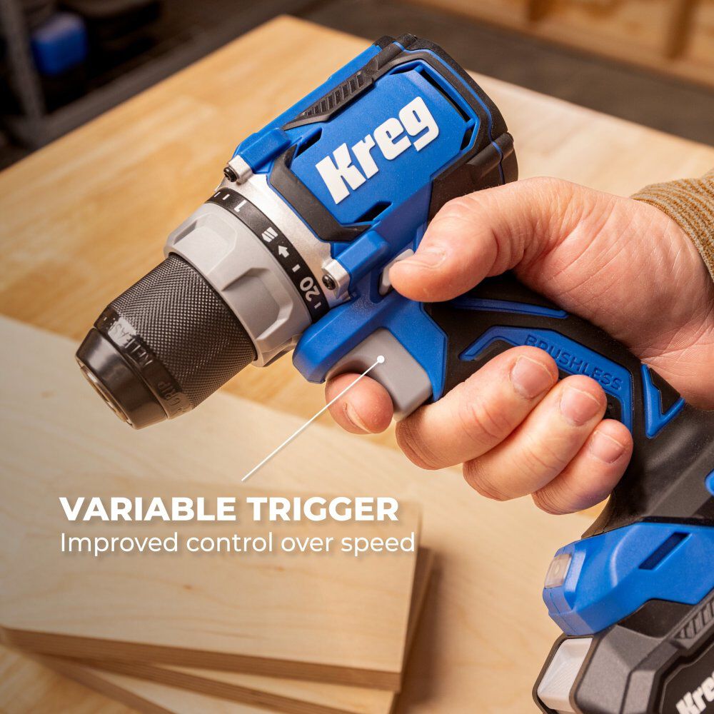 Kreg 20V Ionic Drive 1/2 Inch Compact Drill & Barrel Grip Jigsaw (Bare Tool) Bundle, large image number 8