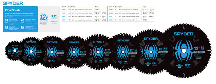 Spyder 10 Inch 60T Fine Finish Saw Blade for Wood, large image number 2