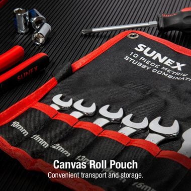 Sunex 10 pc. Metric Stubby Combo Wrench Set, large image number 5