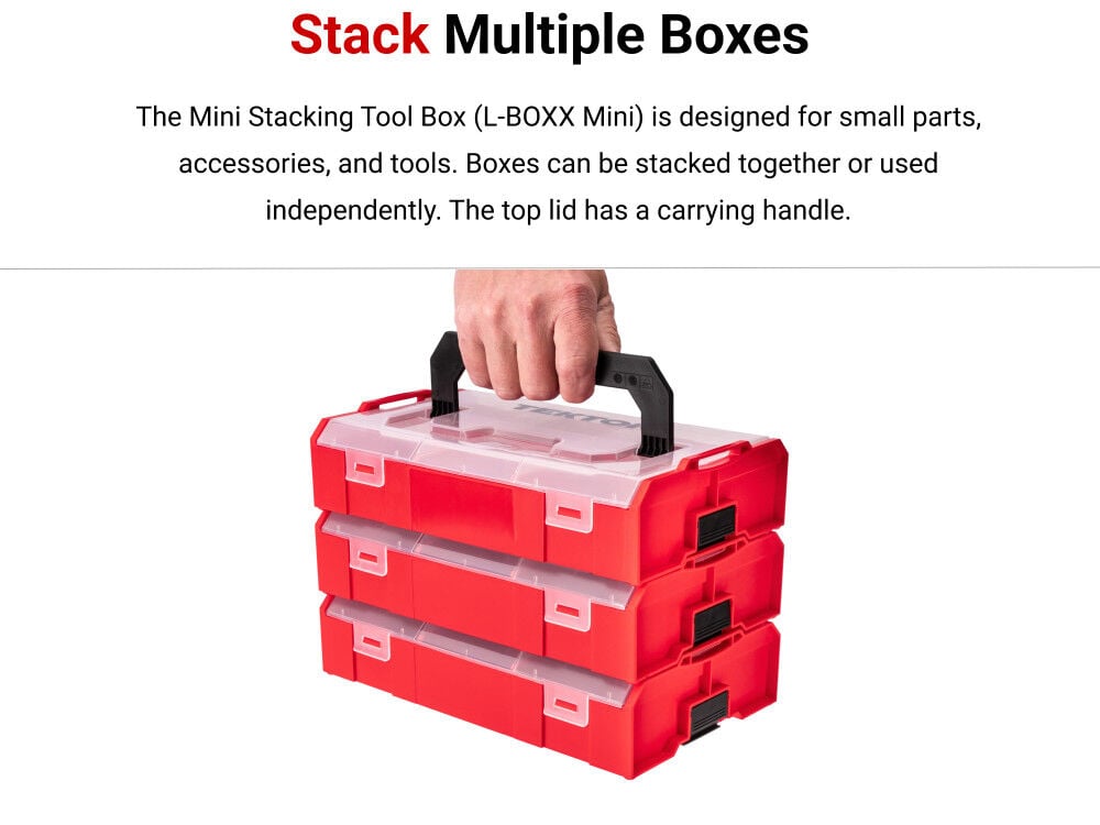 Tekton 1/4 Inch Bit Driver and Bits with Mini Stacking Tool Box, 74 Pieces, large image number 5