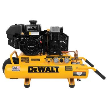 DEWALT 8 Gallon Air Compressor 175 PSI Kohler Gas Powered Wheelbarrow