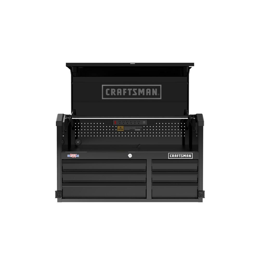 CRAFTSMAN Premium S2000 Series 41 Inch Wide 6-Drawer Tool Chest, Black – CMST98259BK