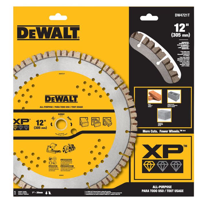 DEWALT XP All-Purpose 12 Inch Segmented Rim Diamond Blade for General Purpose Concrete, large image number 6
